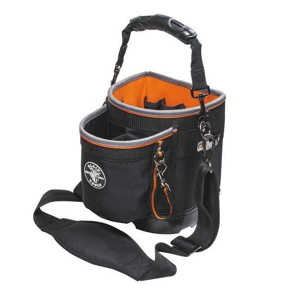Klein Tools 55419SP-14 Tool Bag with Shoulder Strap Has 14 Pockets for Tool Storage, Can Fit Long Screwdrivers