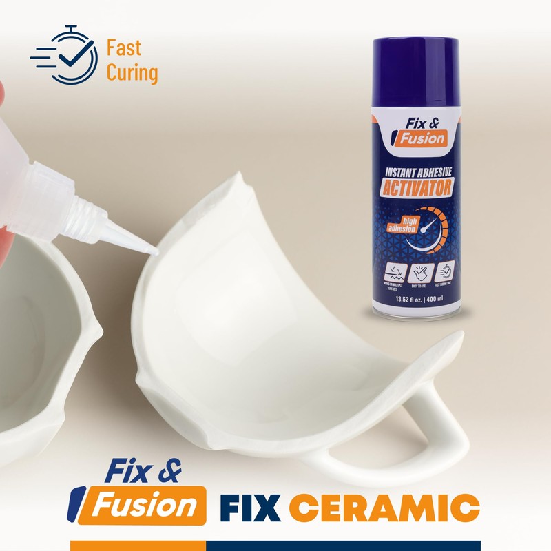 FIX & FUSION Activator Spray (13.5 Fl Oz), Instant Cure