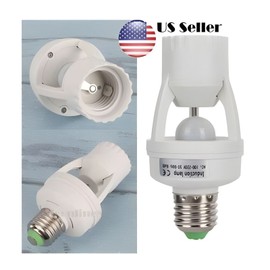 Touch & Glow Screw-In Motion Detector Sensor Light Socket 360° up to 25' LED Fluorescent Bulb