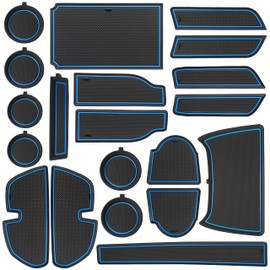 SENSHINE Cup Holder Insert for Subaru Crosstrek Accessories 2024 2025 Impreza Accessories 2024 2025 Center Console Liner Door Pocket Slot Mat Non-Slip Anti Dust Cup Coaster Pad Interior 20Pcs (Blue)