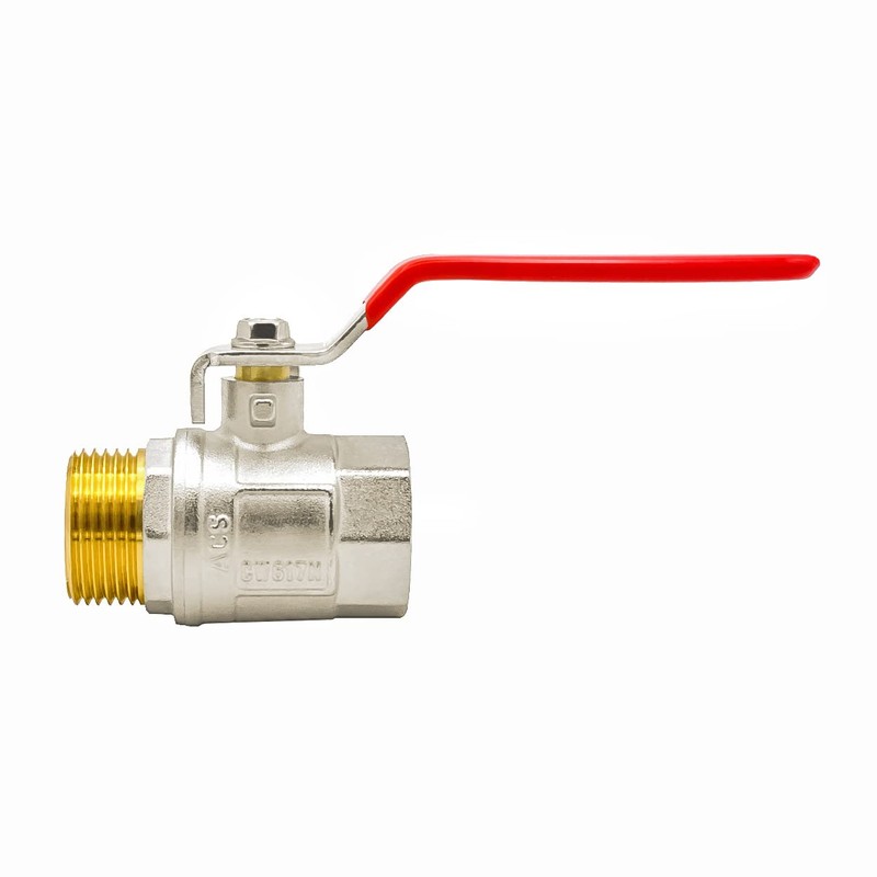 VARIOSAN Ball Valve 13378, 1/2 Inch Female Thread/AG, DN15, Brass,