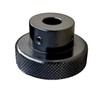 CHANCS Aluminum Alloy Handwheel Knurled Adjustment Black Handle 50mm(2") OD