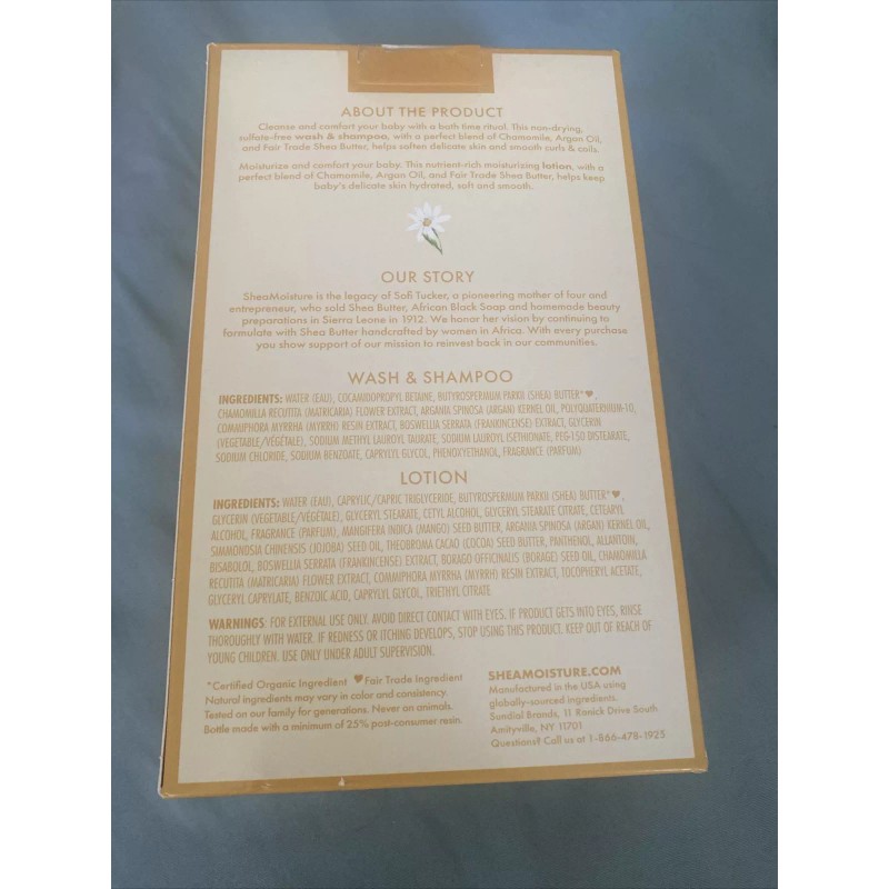 Shea Moisture Baby Calm & Comfort Baby Care Kit Wash