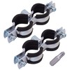 SKIR'CO (2 pcs) Double Pipe Brackets with Rubber Linings for