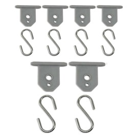 KGDUYC 6 Pieces Pipe Hooks, Caravan Awning Hooks, Camping Awning Hooks Rail Fittings for Caravans, Motorhomes, Christmas Parties, Camping Tents, Indoor and Outdoor Decorations
