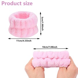 Wrist Bands to Wash Face,8 Pieces Absorbent Wrist Towels,Soft Spa Wrist Washband Face Wash Wristband, Makeup Skincare Yoga Sport Prevent Water Spilling Down Arm(Blue/Pink/White/Grey)