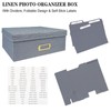 Sprsthai Linen Photo Storage Box – Holds 1700 Photos, 24
