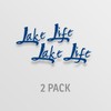 Lake Life Vinyl Decals Stickers (Two Pack) for Cars Trucks
