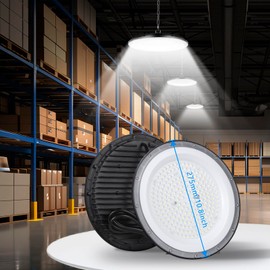 2 Pack UFO LED High Bay Light 150W, High Bay LED Shop Lights,21000 LM 6500K High Bay LED Lights Commercial Lighting Fixture for Warehouse Workshop Barn Factory, IP65 Waterproof,Power Cord Included