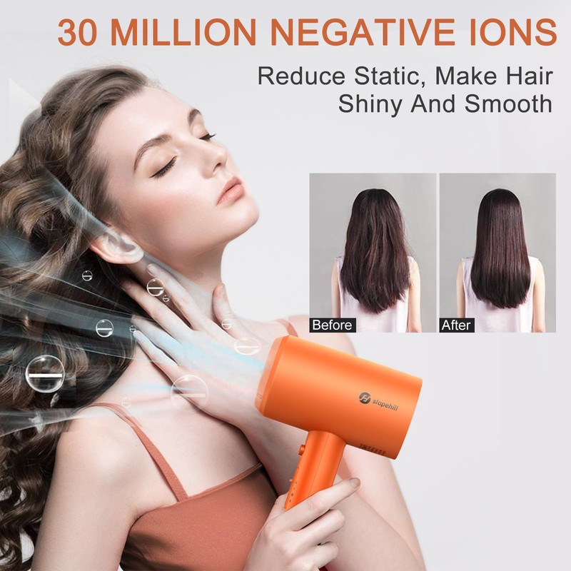 Professional Ionic Hair Dryer, Powerful 1800W Fast Drying Low Noise
