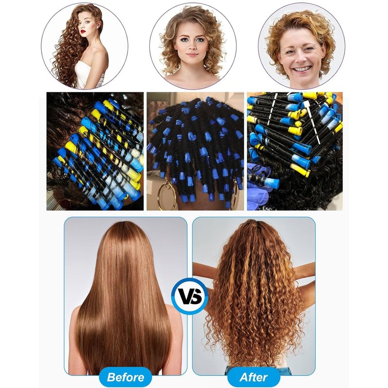 YATEICBC Pack of 40 Small Perm Curlers, 0.35 Inch Perm