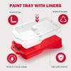 Mister Rui 4 Inch Paint Tray Liners 8-Pack with Lid