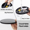 Friends TV Show Merchandise, Silicone Drink Coasters Set with Holder,