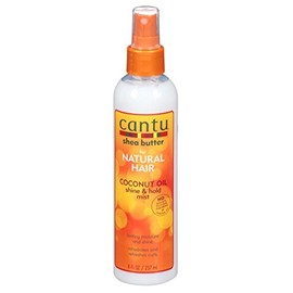 Cantu Natural Hair Coconut Oil Shine & Hold Mist 8 Ounce Spray (237ml) (3 Pack)