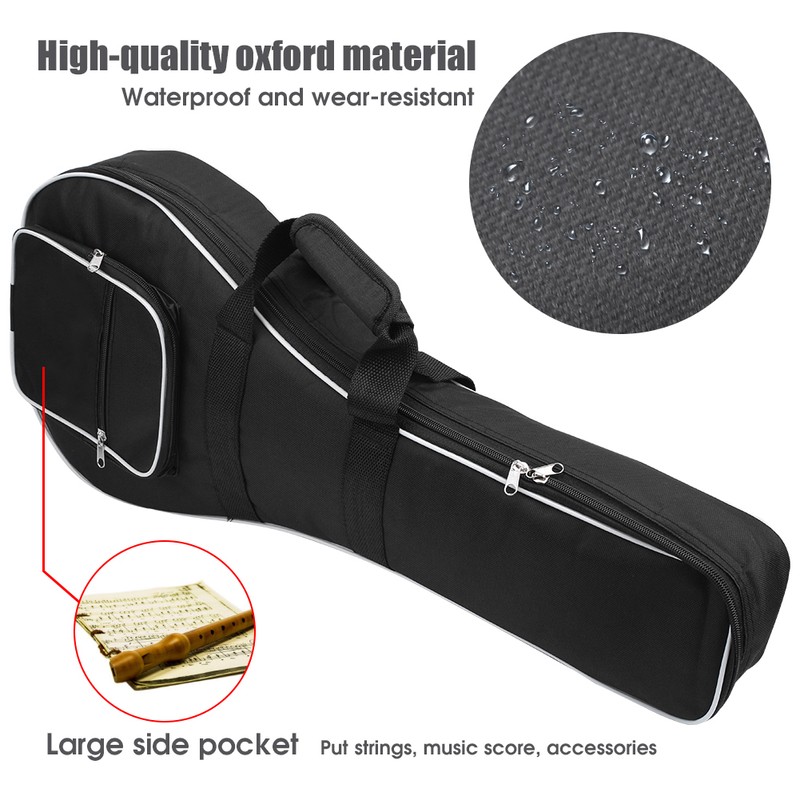 Mandolin Case Gig Bag Portable Handheld Thicken Oxford Cloth Dual