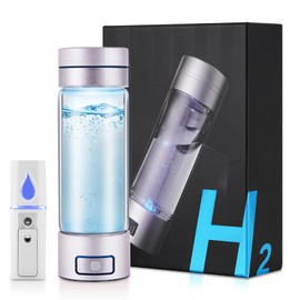 Meticuloso Upgraded 3-in-1 Hydrogen Water Bottle Generator up to 5000PPB Hydrogen Inhalation Machine Hydrogen Water Maker with SPE PEM Technology (Nasal Cannula Not Included)