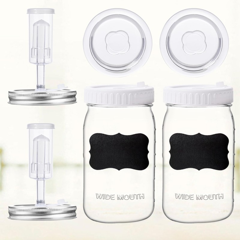 Galssmagic 32 oz Fermentation Jar,2 Pack Fermentation kit with Fermenting