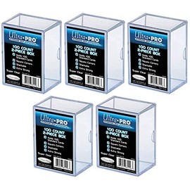 Ultra Pro Pack of 5 - 100 Count 2 Piece Storage Box