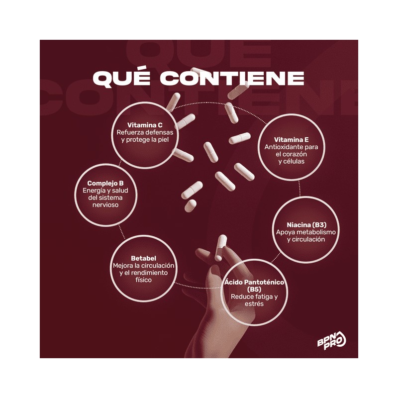 Complejo B Cúrcuma y Vitamina E Suplemento Alimenticio para Energía,