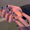 Nail Tip, False Nail, Nail Press, Stylish, Black, Short, Easy