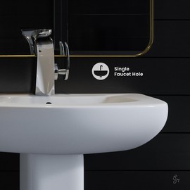 Swiss Madison SM-PS305 Chateau Pedestal Sink