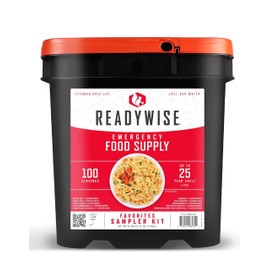 READYWISE -Favorites Sample Kit, 100 Servings, MRE, Emergency Food Supply, Premade, Freeze Dried Food, Survival Meal, Hiking, Adventure & Camping Essentials, Emergency Preparedness, 25-Year Shelf Life