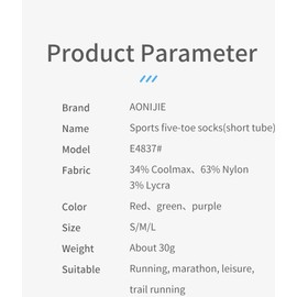 Achsoo 3 Pairs Five Finger Toe Socks Running Anti-Blister Sweat Wicking Quick-dry Breathable Sport Socks Crew Socks (E4837-3 Pairs/Low Cut- M (Size 5-7.5))