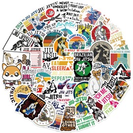 Jujutsu Stickers Brazilian Jiu-Jitsu Stickers for Water Bottles Laptop Luggage Phone, Kechup Cute Sport Stickers for Adults Teens Vinyl Waterproof Decals Cool Stickers(50PCS)