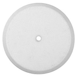 American Built Pro Cleanout Cover Plate Flat Design (1/2" Rise) - Includes One #14 Screw, Size 4.25 Inch Round White Color Built With High Impact Recycled Plastic Ideal For Hiding Open Drains