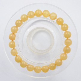 AD Beads Natural Gemstone Round Beads Stretch Bracelet Healing Reiki 8mm (yellow jade)