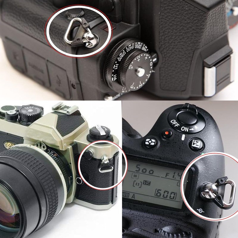 DHWEKU Set of 4 Stainless Steel Triangle Key Ring Split