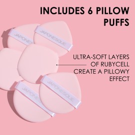JAPONESQUE Pillow Puff Makeup Sponge for Flawless Liquid & Cream Foundation Application