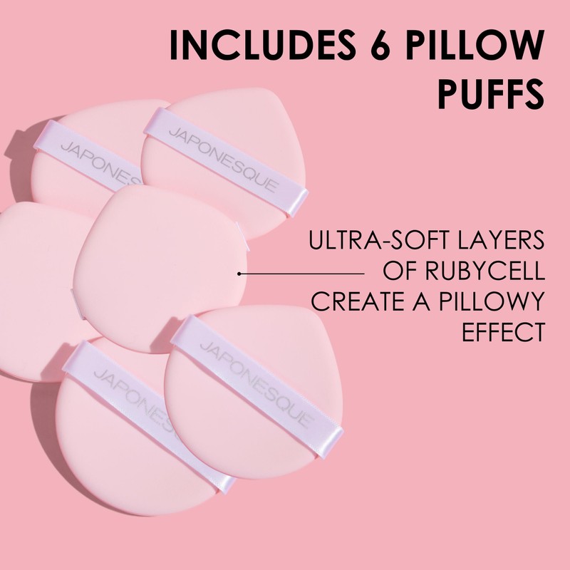 JAPONESQUE Pillow Puff Makeup Sponge for Flawless Liquid & Cream
