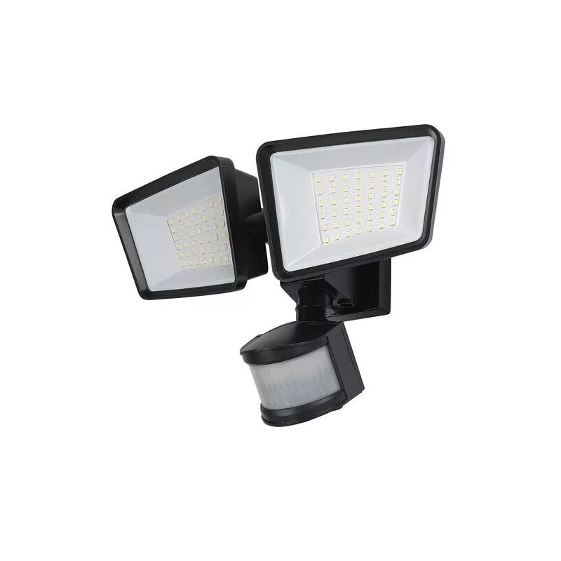 Patriot Lighting Black LED Solar Dual Head Motion Sensor Outdoor