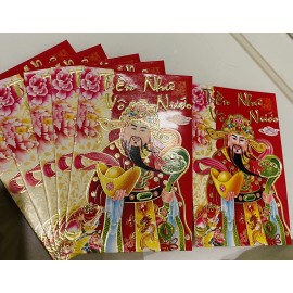 Unbranded 6 Red Chinese New Year Envelopes Lucky Money "Best Wishes Everything Will Be "