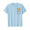 Cute Corgi Puppy Pocket Pal Funny Corgi Dog Lover T-Shirt