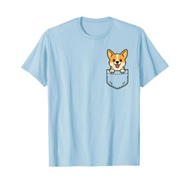 Cute Corgi Puppy Pocket Pal Funny Corgi Dog Lover T-Shirt