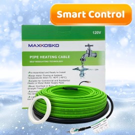 MAXKOSKO 120V Water Pipe Heat Tape for Pipe Freeze Protection , Self-Regulatin - 28 feet