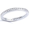 925 Sterling Silver CZ Full Eternity Band Ring size J