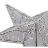 Anstore Xmas Tree Topper Star Silver,10 Inches Silver Glitter Star