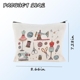 Sisadodo Knitting Accessories Organiser Pouch for Crochet Lover Crocheting Storage Bags for Women Knitter Multifunctional Portable Small Toiletry Travel Gift Bag for Friends Knitting Lovers