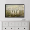 MUDECOR Framed Canvas Print Wall Art Whimsical White Rabbits in