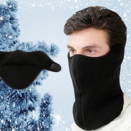 High-Quality All-in-One Winter Sports Neck Warmer with Fur Lining and Breathing Hole Practical Wine free/FREE