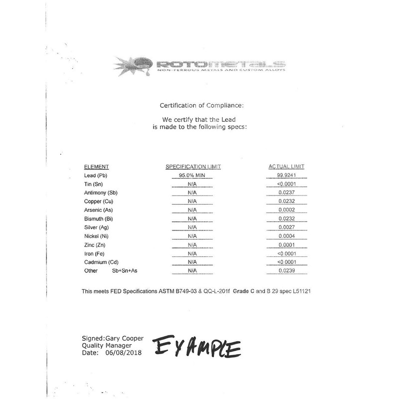 RotoMetals Lead Plugs/Discs for Screw penetrations on Radiation Shielding Walls