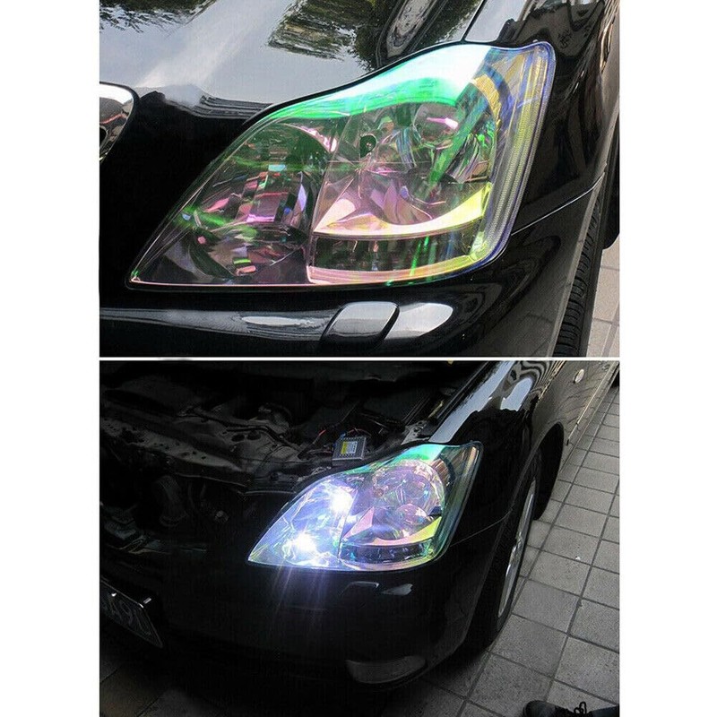 LZLRUN Lámina autoadhesiva de vinilo para faros delanteros de 30cm