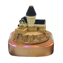 Preshwous 3D Calendar 2025, Memo Pad 3D Castle Weekly Calendar Notepad With Light, Tear-Away TimePiece Calendar 2025, Creative Desk Calendar DIY Paper Carving Art Craft for School Home Office