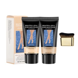 Body Coverage Perfector, Waterproof Leg Makeup, Tattoo Cover Up Cream All Over Complexion Perfect With Large Bevel Brush 48H Long Lasting Wear