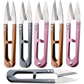 Pack of 6 thread scissors, mini spring scissors, trimming pliers, mini garden shears, stainless steel, thread scissors, sharp stainless steel, trimming scissors, sewing scissors, stitch scissors,