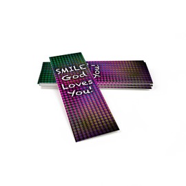 Children and Youth Bookmark, Smile God Loves You, John 16:27, Pack of 25, Handouts for Classroom, Sunday School, and Bible Study