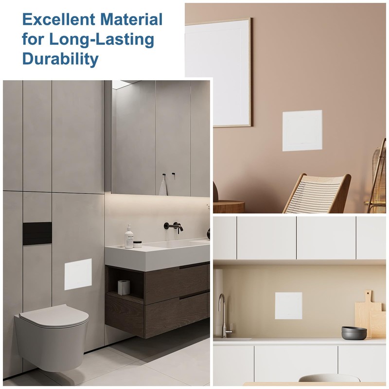 PATIKIL 5x5 Inch Removable Hinged Access Panel, 3Pcs ABS Plumbing